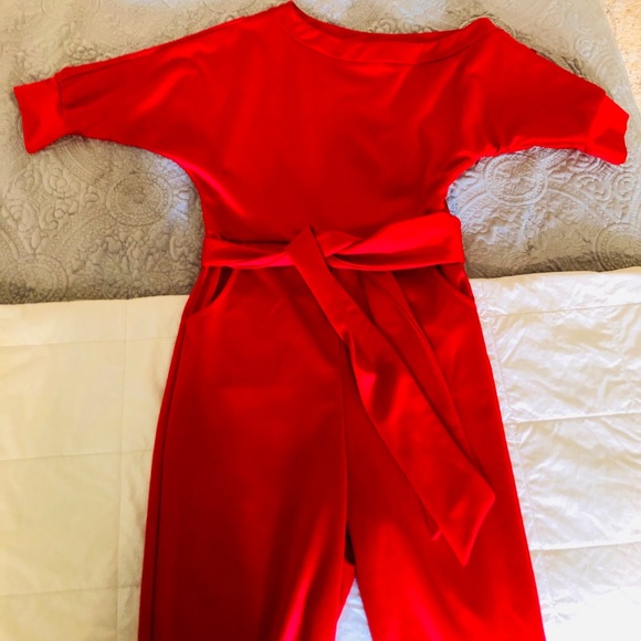 Red jumpsuit, with pockets! - Picture 2 of 10